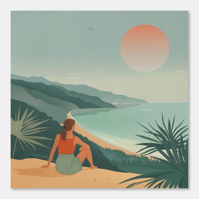 Papier Peint Paysage Abstrait de Boho (9) (Recto)