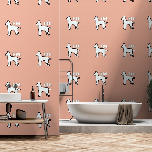 Papier Peint Peach du logo de DOG (Salle de bain)