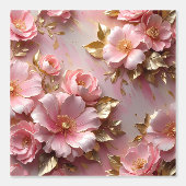 Papier Peint Peel et bâton botanique en or rose doux (Recto)