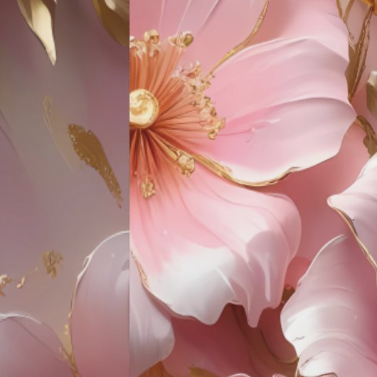 Papier Peint Peel et bâton botanique en or rose doux (Couture)