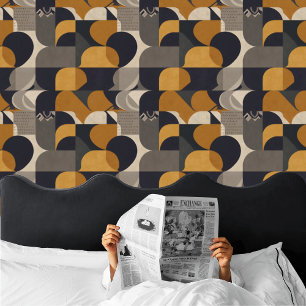 Papier Peint Peel & Stick moderne, d'inspiration Bauhaus contem