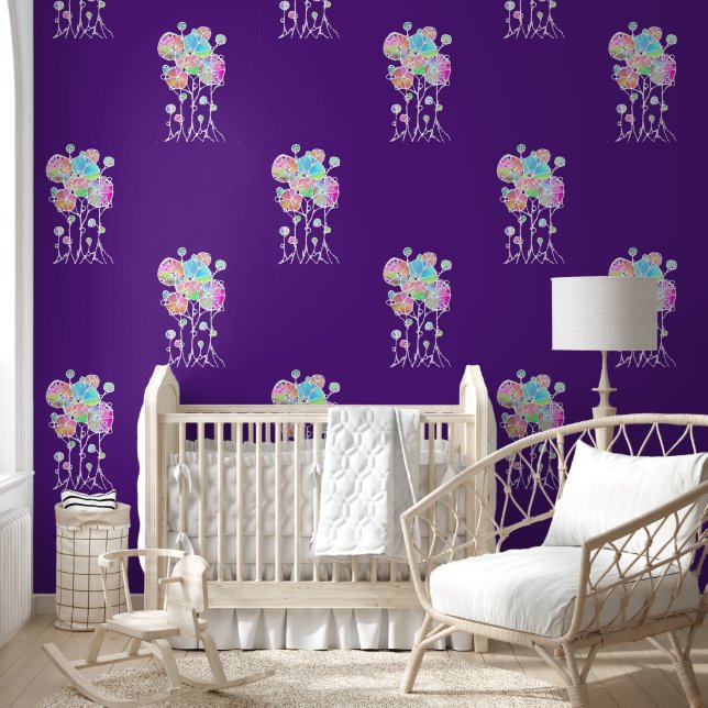 Papier Peint Peinture à la main - Abstrait Tree Group 4a (Enfants)