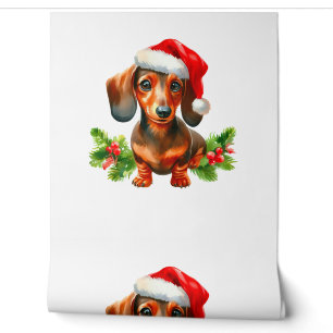 Papier Peint Peinture Festive Dachshund - Doxie Festive