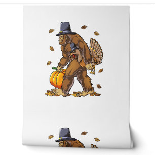 Papier Peint Pèlerin de Bigfoot Turquie Citrouille de Thanksgiv