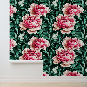 Papier Peint Peonies motif floral grand motif fleur chic