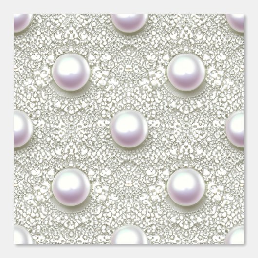 Papier Peint Perles et dentelles (Recto)