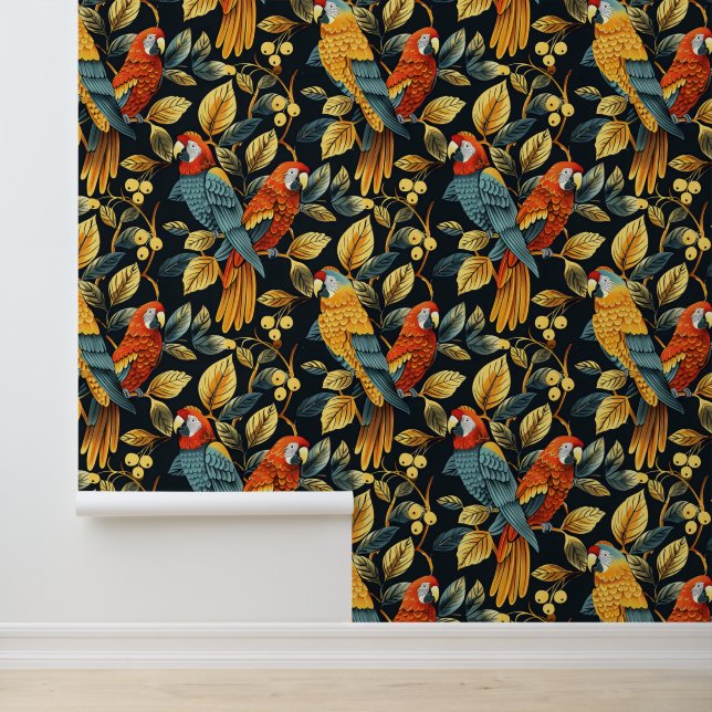 Papier Peint Perroquet vintage (Application)