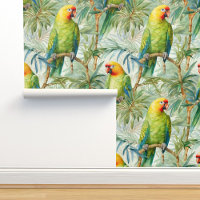 Perroquets Tropicaux Oiseaux Jungle Feuilles de Pa