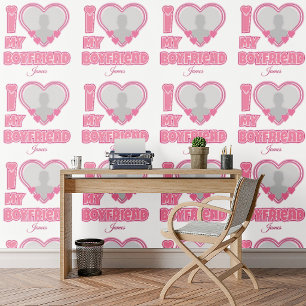 Papier Peint Personnalisé J'aime mon petit ami – Ajouter une ph