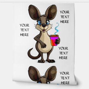 Papier Peint Personnaliser Modifier le texte Kangaroo Décor de