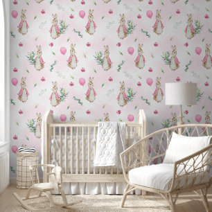 Papier Peint Peter Rabbit rose