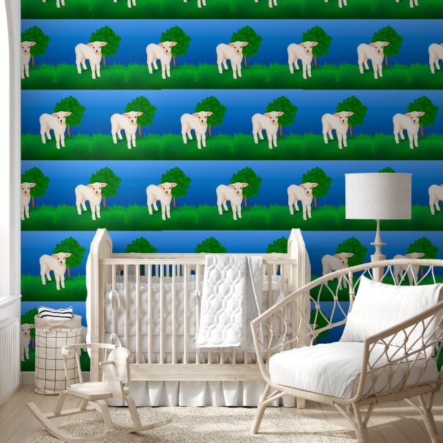 Papier Peint Petit agneau (Enfants)