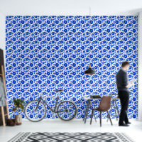Petite couverture murale en Roses Bleues