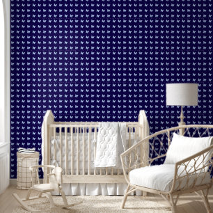Papier Peint Petits Papillons Bleus Répètent Bébé Crèche Enfant