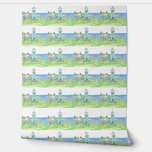 Papier Peint Phare Cyan