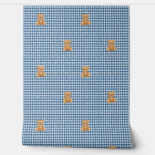 Papier Peint Pied-de-poule Teddy Home, Bleu Classique, (Déroulement)