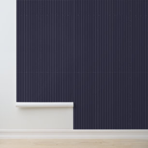 Papier Peint Pinstripe Maussade en Violet Foncé