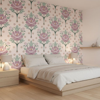 Papier Peint Pivoine rose