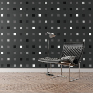 Papier Peint Pixel en gris noir Motif sans couture