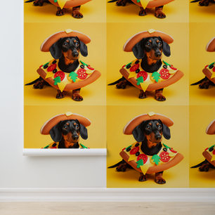 Papier Peint Pizza Puppy