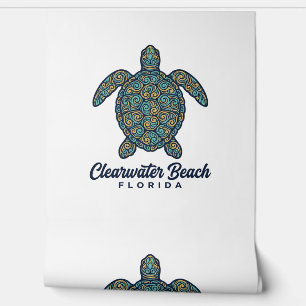 Papier Peint Plage de Clearwater Floride Tortue de mer Vector D