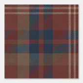 Papier Peint Plaid au Ruby Red and Navy Blue (Recto)