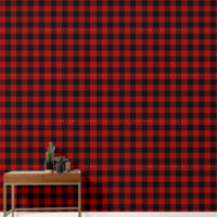 Plaid de buffle rouge et noir