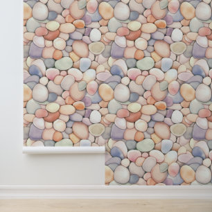 Papier Peint Plan de galets de plage