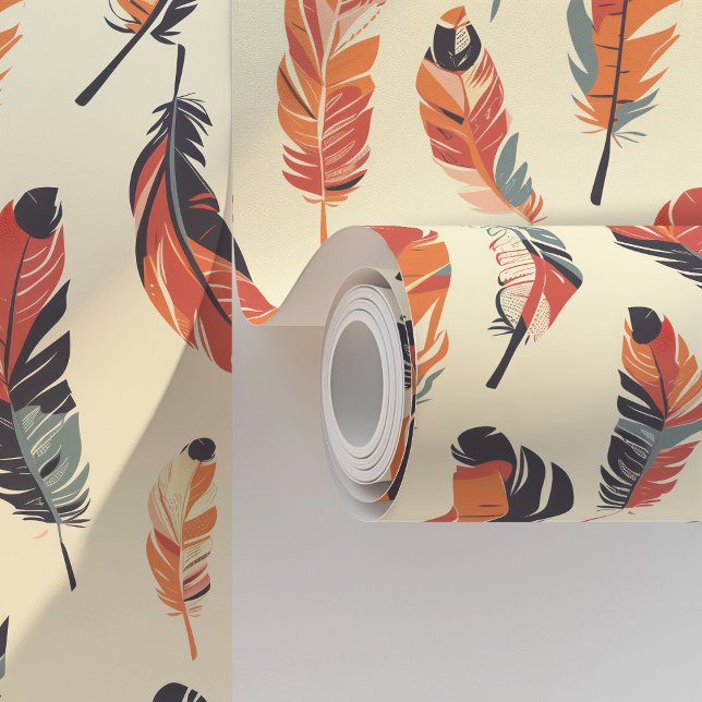 Papier Peint Plumes Boho (Créateur téléchargé)