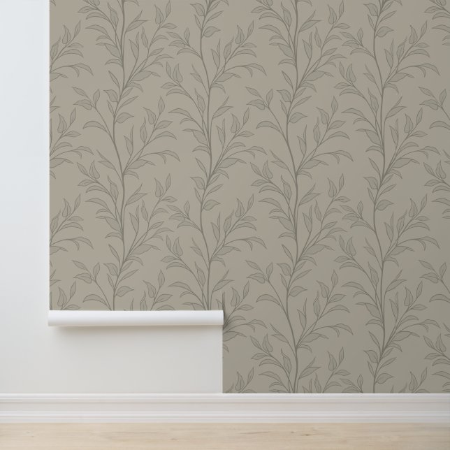 Papier Peint Poésie de Feuille et de tiges XL 3 feuillage (Application)