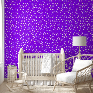 Papier Peint Points blancs sur violet électrique brillant