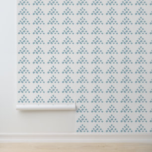 Papier Peint Points bleus clairs simples en Motif triangle