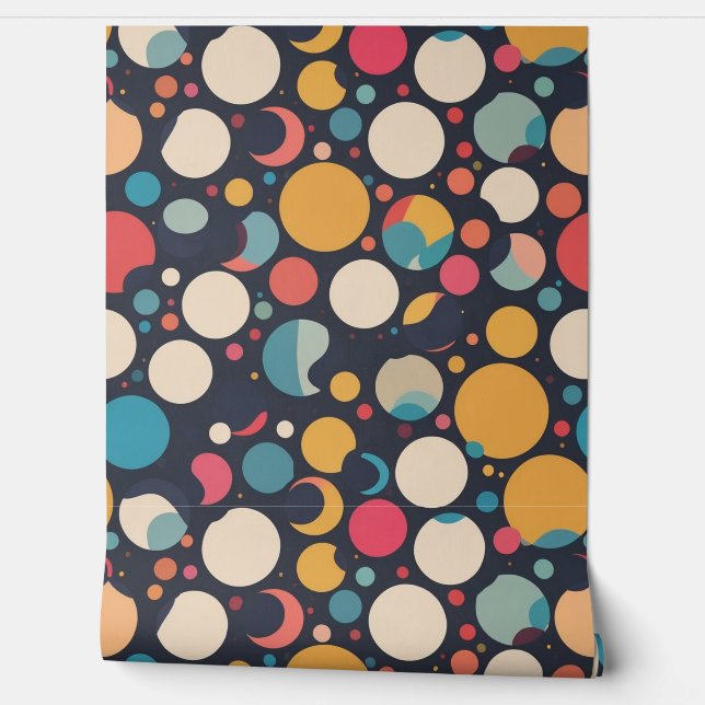 Papier Peint Points colorés géants (Déroulement)