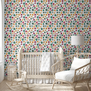 Papier Peint Points floraux lunaires