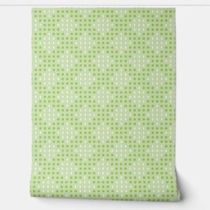 Papier Peint Points verts plats et Motif ovale