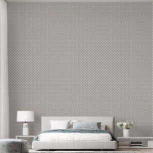Papier Peint Pois blancs sur beige doux