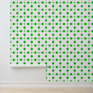 Papier Peint Pois verts, Motif à points Polka, points, pointill