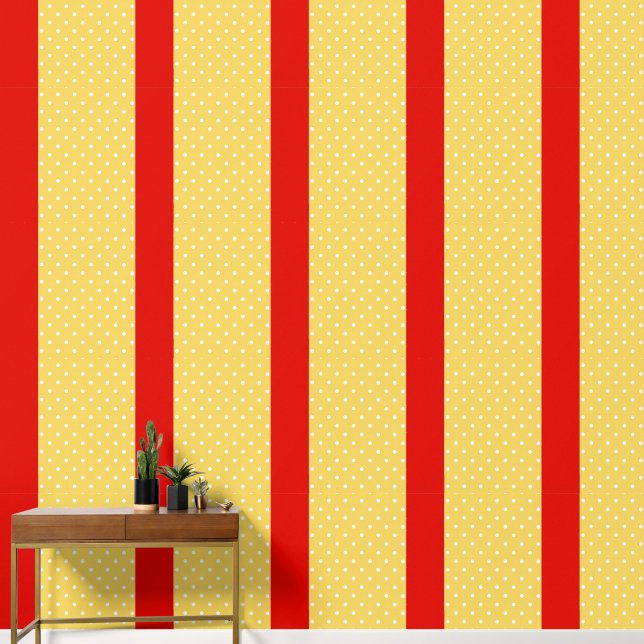 Papier Peint Polka Dot Scarlet Bell Peel and Stick Wallpaper (Couloir)
