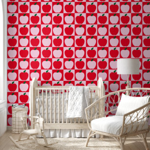 Papier Peint Pomme rouge Motif de fruits Salle de soins pour en