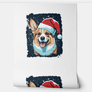 Papier Peint Pop Art Chien Corgi de Noël