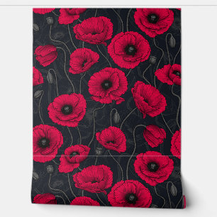 Papier Peint Poppies rouges