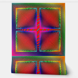 Papier Peint Porte-peaux Abstrait multicolore Peel and Stick