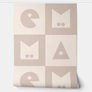 Papier peint pour bébé à quatre lettres nom de béb