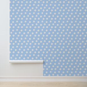 Papier peint pour nurserie avec étoiles blanches s