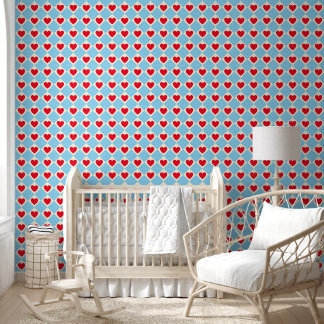 Papier Peint Pour Nurserie Cœur Rouge