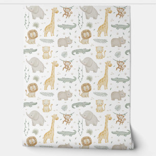 Papier Peint pour Nursery Safari Papier Peint An