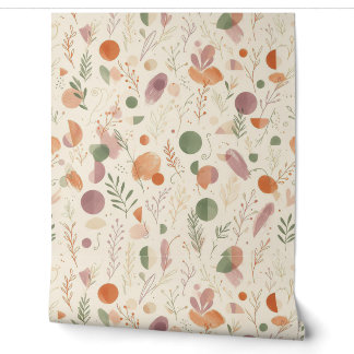 Papier Peint Poussière de Terracotta Brûlée Sage Boho Désert Fe