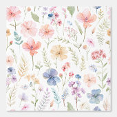 Papier Peint Pré botanique fleur sauvage (Recto)