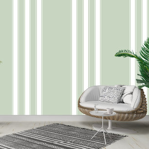 Papier Peint Pré moderne : Peel et bâton vert et blanc poussiér