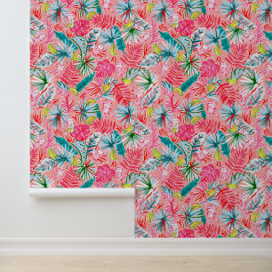 Papier Peint Preppy Palm Beach Singes tropicaux de la Jungle